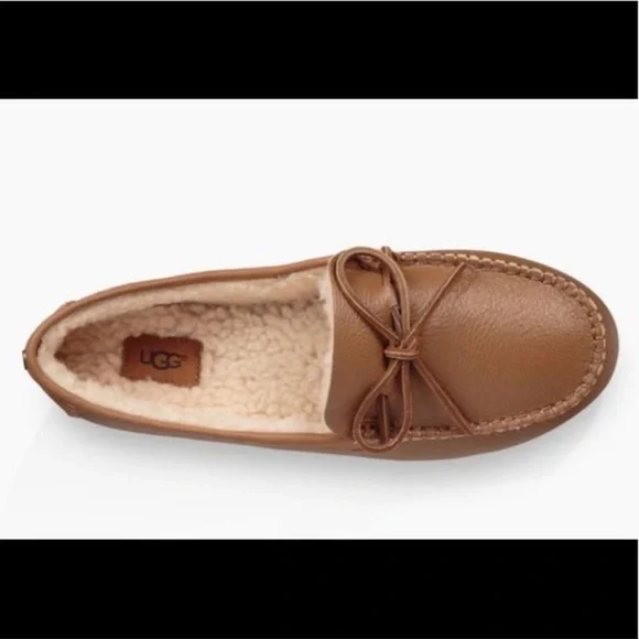 NEW UGG DELUXE LOAFER. CHESTNUT - Picture 1 of 7